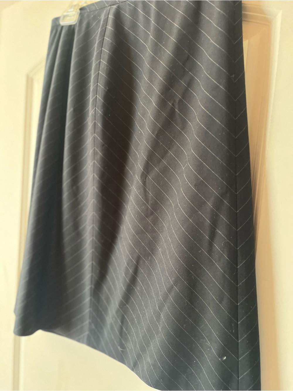 Ann Taylor Black Skirt with White Pinstripes